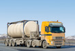 tanker truck on industrial road 