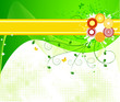 Floral background decor abstract  vector
