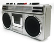 1980s style portable cassette player radio