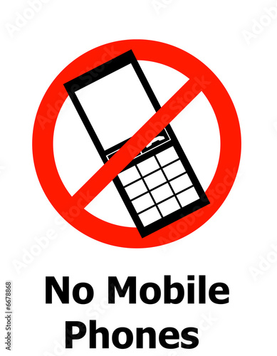 no mobiles sign