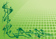Corner scroll with green background Corner scroll with green background