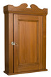 Antique Wooden Cabinet - 3/4 Right View Antique Wooden Cabinet - 3/4 Right View