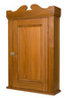 Antique Wooden Cabinet - 3/4 Left View Antique Wooden Cabinet - 3/4 Left View