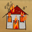 maison en feu