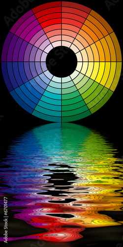 roue chromatique 96 couleurs sur fond noir
