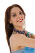 Foto: portrait of the brunette with blue eye portrait of the brunette with blue eye