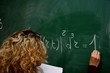 Etudiante écrit une équation