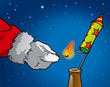 Weihnachtsmann-Rakete