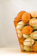 Photo: Wire basket of eggs Wire basket of eggs
