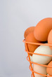 Photo: Wire basket of eggs Wire basket of eggs