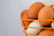 Photo: Wire basket of eggs Wire basket of eggs
