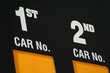 first and second place on race position board