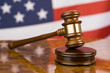 Photo: Gavel and american flag Gavel and american flag