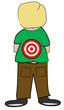 young boy with target on his back - bullying 