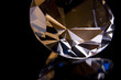 Big Diamond on Black Background with Reflection Big Diamond on Black Background with Reflection