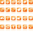 Orange web and computer icons