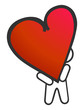 Illustration: big heart in hands