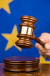 Photo: Gavel and european union flag Gavel and european union flag