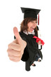Female student graduating