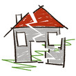 maison effondrée