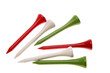 Six golf tees isolated over white Six golf tees isolated over white