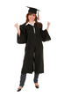 Female student graduating