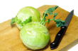 Two kohlrabi