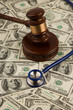 Dollar Bills and gavel Dollar Bills and gavel