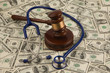 Dollar Bills and gavel