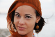 Portrait of young beauty with seductive smile