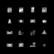 Silver household appliances icons Silver household appliances icons
