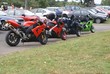 motorcycles in car park