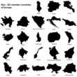 non EU european countries silhouettes