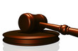 Wooden gavel from the court Wooden gavel from the court