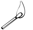 lighted match lighted match