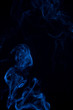 blue smoke on black