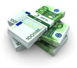 Stack of 100€ bills