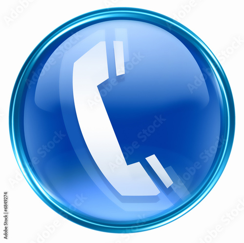phone icon. phone icon blue, isolated on