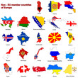 Non - EU countries flag maps