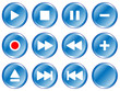Blue Mediabuttons