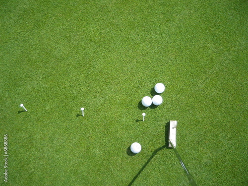 on the green on the green