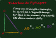 Theoreme de Pythagore sur Tableau Noir Theoreme de Pythagore sur Tableau Noir