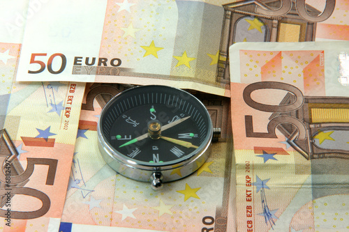 compass and money