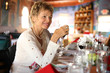 Woman in rastaurant