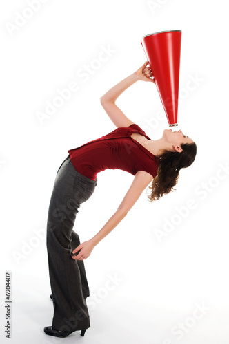 Woman and Megaphone Woman and Megaphone