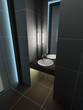 3D render modern interior of toilet