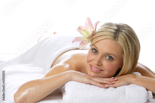 Relaxing after a massage