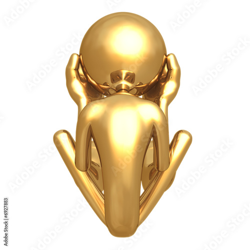 Illustration: Golden Man Crying Golden Man Crying