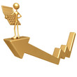 Accountant On Chart Arrow