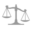 balance de la justice en métal